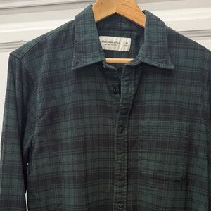 Abercrombie & Fitch Forest Green Checkered Shirt